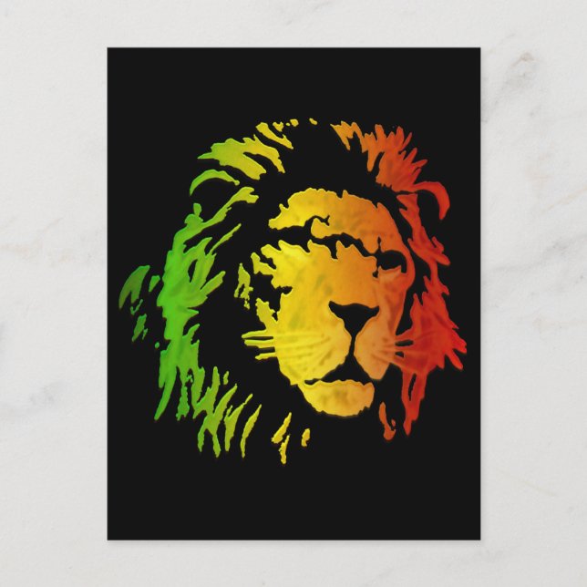 Carte Postale Lion de Sion Juda Reggae Lion (Devant)