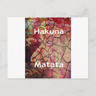 Carte Postale Lion Elégant Terre : Hakuna Matata Design textuel