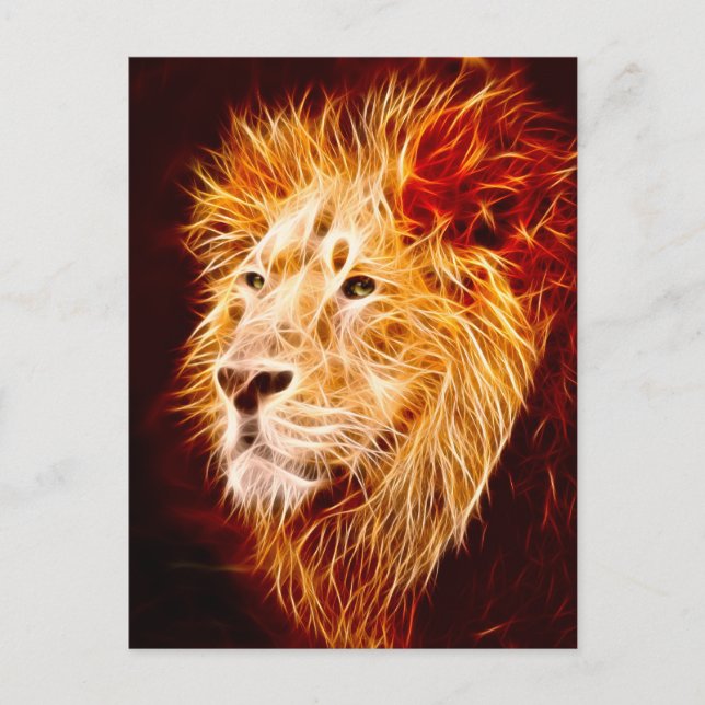 Carte Postale Lion élémentaire (Devant)