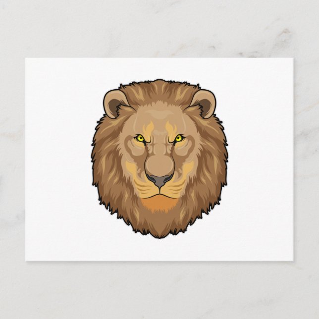 Carte Postale Lion en colère (Devant)