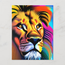Carte Postale Lion Face Imaginaire mystique