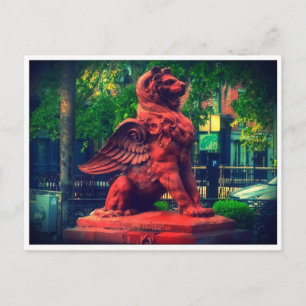 Carte Postale Lion Fontaine Savannah Géorgie