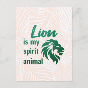 Carte Postale Lion is my spirit animal