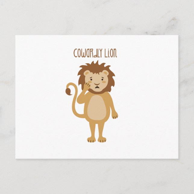 Carte Postale Lion lâche (Devant)