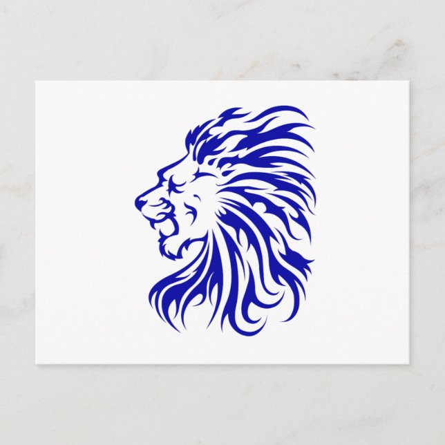 Carte Postale Lion le Roi de la jungle, cadeaux amoureux de lion (Devant)