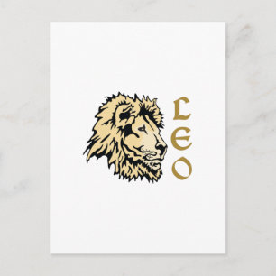 CARTE POSTALE LION LEO ZODIAC
