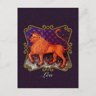 Carte Postale Lion Léon Personnalisé lance des cadeaux, art vint