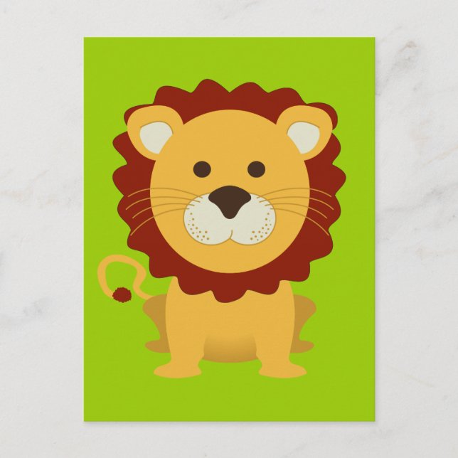 Carte Postale Lion mignon (Devant)