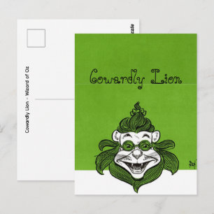 Carte Postale Lion peureux - Magicien d'Oz