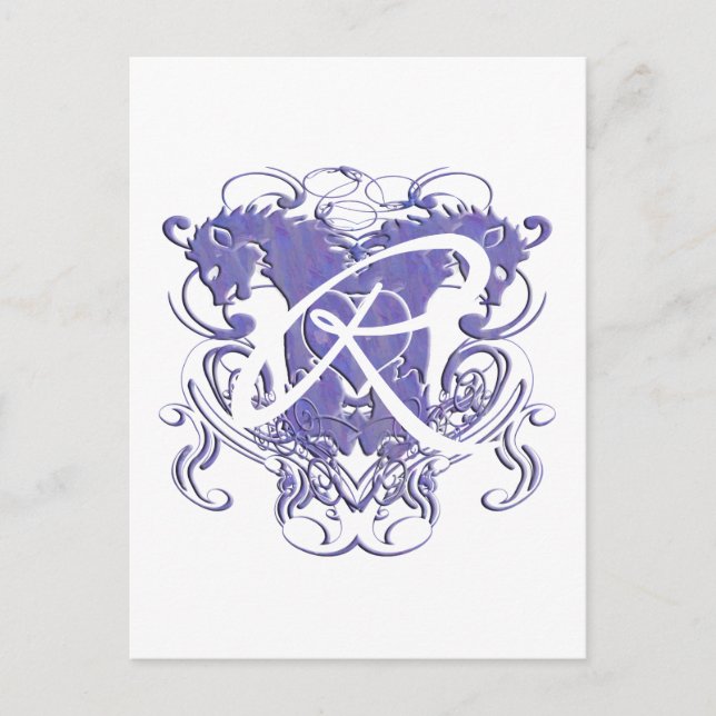 Carte Postale Lion Rampant Renaissance Mariage (Devant)