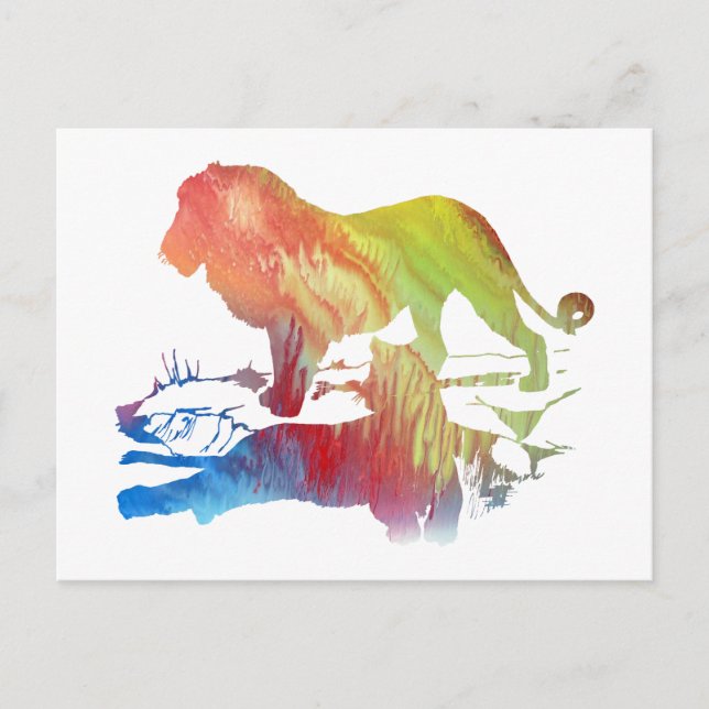 Carte Postale Lions (Devant)