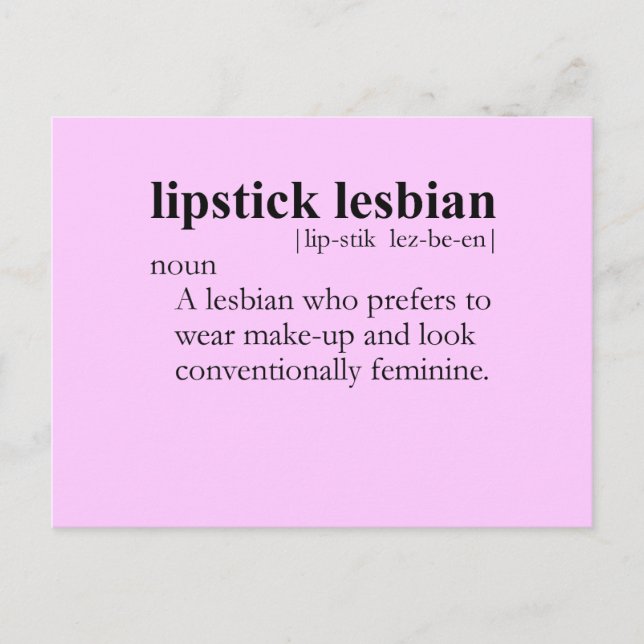 Carte Postale LIPSTICK LESBIAN (définition) (Devant)