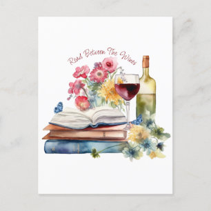 Carte Postale Lire entre les vins