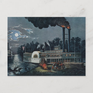 Carte Postale Lire sur le Mississippi