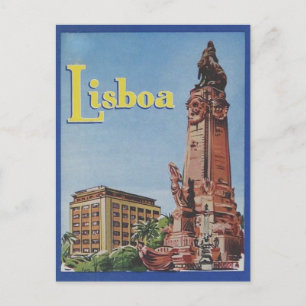 Carte Postale Lisboa Portugal Hotel Label postcard