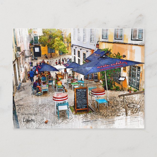 Carte Postale Lisbonne - Le vrai Portugal (Devant)