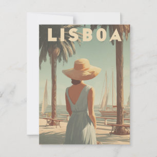 Carte Postale Lisbonne les années 50 vintage