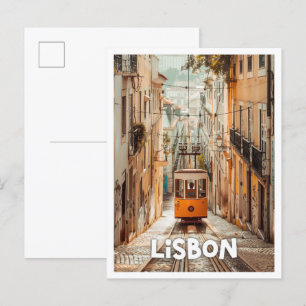 Carte Postale Lisbonne Portugal Art Voyage célèbre place
