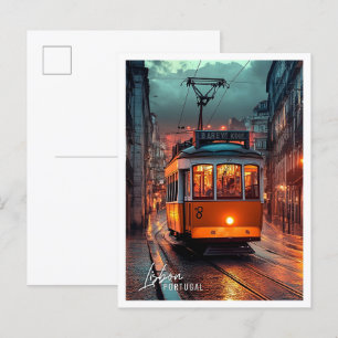 Carte Postale Lisbonne Portugal est la belle place touristique