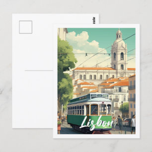 Carte Postale Lisbonne Portugal Lieu de voyage célèbre