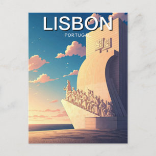 Carte Postale Lisbonne Portugal Monument du coucher de soleil de