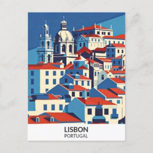 Carte Postale Lisbonne Portugal Rétro Voyage d'oeuvres d'art