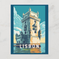 Lisbonne Portugal Tour de Belem Art Voyage Rétro