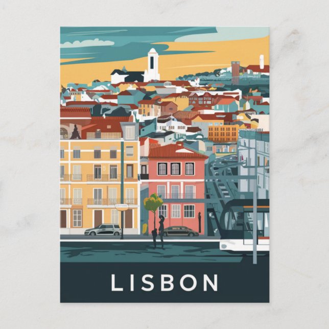 Carte Postale Lisbonne Portugal Voyages (Devant)
