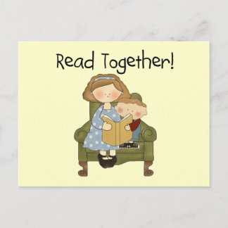 Carte Postale Lisez Ensemble Maman et Garçon Tshirts et cadeaux