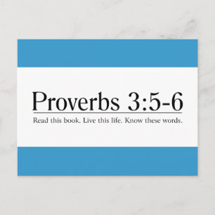 Carte Postale Lisez les proverbes bibliques 3:5-6