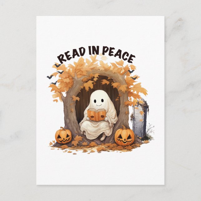 Carte Postale Lisez Peace Boo Ghost (Devant)