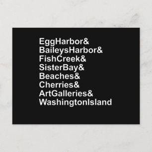 Carte Postale Liste d'amphibiens du comté de Door Wisconsin