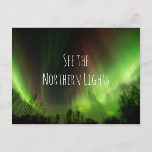 Carte Postale Liste de seaux inspirants Voyage Northern Lights