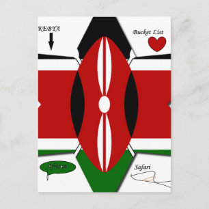 Carte Postale Liste des couleurs du drapeau du safari national K
