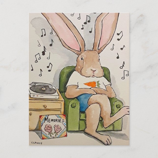 Carte postale Listen Hare (Devant)
