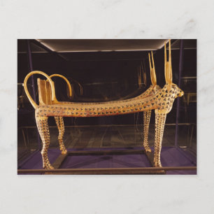 Carte Postale Lit funéraire sous forme de vache sacrée
