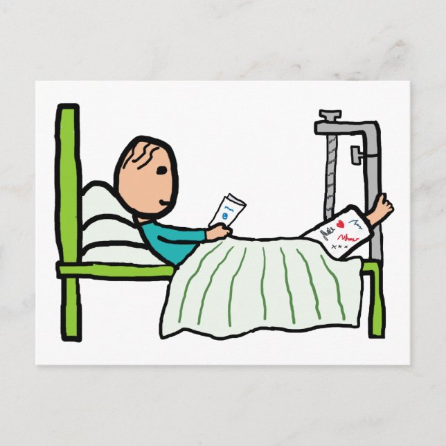 Carte Postale Lit Hôpital (Devant)