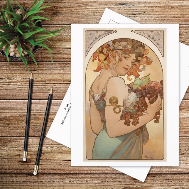 Carte Postale Lithographie des fruits Alphonse Mucha (Créateur téléchargé)
