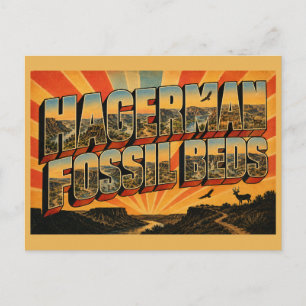 Carte Postale Lits Fossiles de Hagerman Idaho Falaises Canyon de