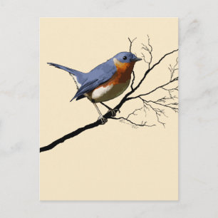 Carte Postale Little Bird Blue,