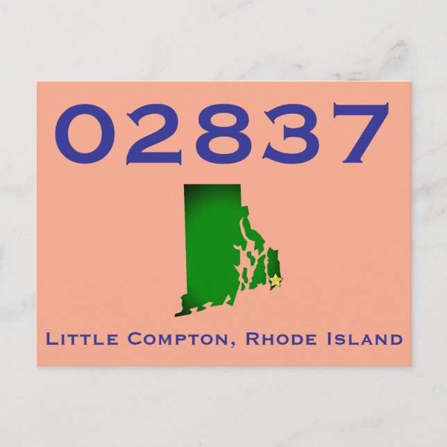 Carte Postale Little Compton, RI Code postal - 02837 - Sakonnet, (Devant)
