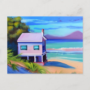 Carte Postale Little Cottage sur Stilts Ocean Beach