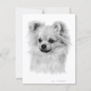 Carte Postale Little Guardian - Peint à la main Chihuahua