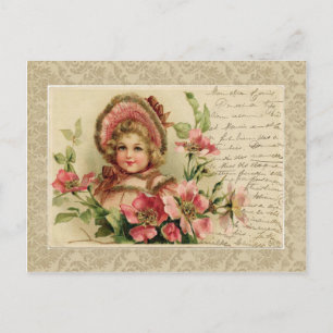 Carte postale Little Lady Reproduction Vintage