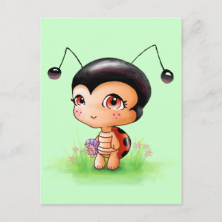 Carte postale Little Ladybug Girl