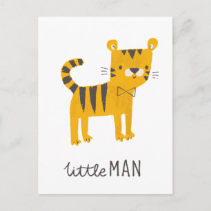 Carte Postale Little Man   Nœud Papillon Tigre