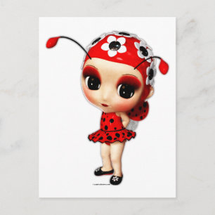 Carte Postale Little Miss Ladybug