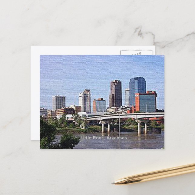 Carte Postale Little Rock, Arkansas (Devant/Arrière en situation)
