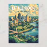 Little Rock Arkansas Voyage Art Rétro