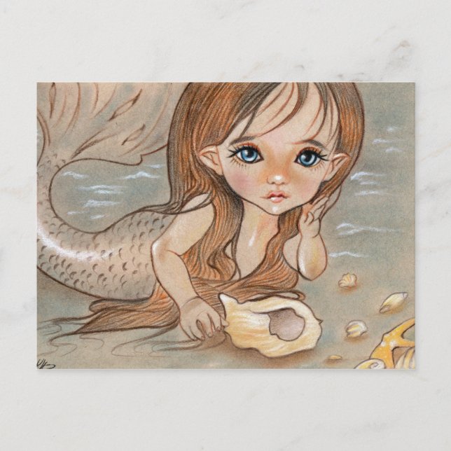 Carte postale Little Sirenita Mermaid Shell (Devant)